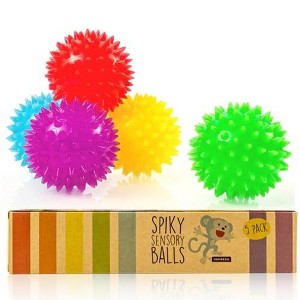 Impresa [5 Pack] Spiky Sensory Balls - Squeezy and Bouncy Fidget Toys - Sensory Toys – No BPA Phthalates Latex - 1 of 4