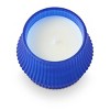 3.9oz Ribbed Basket Glass Scented Citronella Candle Blue - Bullseye's Playground™ - 2 of 3