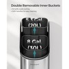 SONGMICS 13-Gal ( 50L ) Dual Kitchen Trash Can,Garbage Can with Wing Lids, Stainless Steel, Soft Close, Inner Buckets, with 15 Trash Bags - 4 of 4