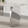 FURNIinspire Dining Tables Modern Rectangular Rock Look Table with Stainless Steel Legs for Dining Room and Kitchen, Silver, 63"*31.4"*30" - 4 of 4