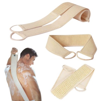 2 PCS Soft Skin Care Exfoliating Loofah Sponge Back Strap Bath Shower Body Massage Spa Cleaning Scrubber Brush Tool