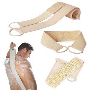 2 PCS Soft Skin Care Exfoliating Loofah Sponge Back Strap Bath Shower Body Massage Spa Cleaning Scrubber Brush Tool - 1 of 4