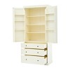 77" Farmhouse Kitchen Pantry Cabinet with 3 Drawers and 3 Adjustable Shelves, Storage Cabinet for Dining room or living room-Maison Boucle - 3 of 4