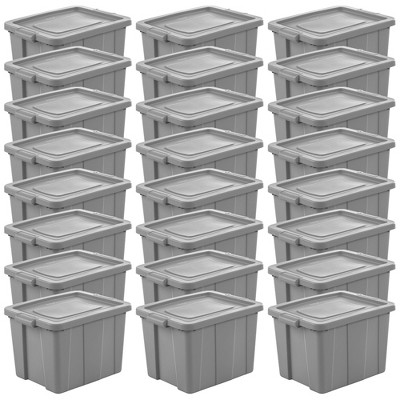 Sterilite Tuff1 Latching 18 gal Stacking Plastic Storage Box with Lid, (6  Pack), 1 Piece - Kroger