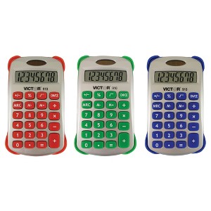 Victor Colorful 8 Digit Handheld Calculator, Pack of 3 - 1 of 4