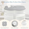 Arceso Toddler Table and Chair Set with 4 Storage Stools, Flower Shaped Nesting Design with Built-in Pen Holder, Kids Table - 3 of 4