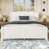 KWPZQEB Full/Queen/King Size Platform Bed, Farmhouse Wood Platform Bed w/ 37.8"H Headboard & Strong Support Slats, No Box Spring Needed, Easy Assembly - 2 of 4