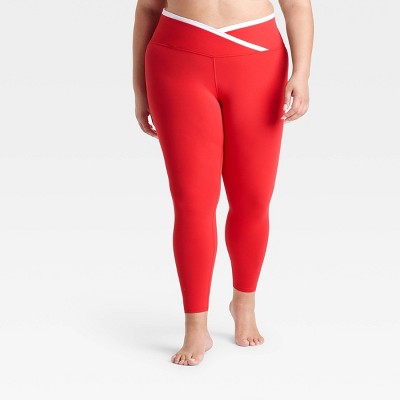 Women's Everyday Soft High-Rise Piped V-Waistband 7/8 Leggings - All In Motion™