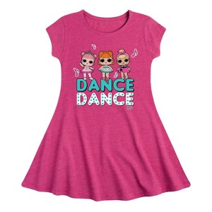 Girls' - LOL Surprise! - Dancing Dolls Dance Fit & Flair Cap Sleeve Dress - 1 of 3