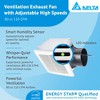 Delta Breez Elite Bathroom Exhaust Fan Energy Efficient Quiet Operation Motor with LED Indicator Light, High Speed Adjustable 80 or 110 CFM, White - 2 of 4