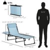 Foldable Chaise Lounge, 3-Position Reclining Back, Portable design and Breathable Mesh for Poolside, Camping - 3 of 4