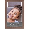 PosterPalooza | Photo Size Shabby Chic Brown Picture Frame - UV Acrylic, Foam Board Backing, Hanging Hardware - 2 of 4
