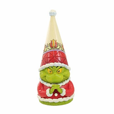 Jim Shore 7.0 Inch Grinch Gnome Clenched Hands Dr. Seuss Christmas Figurines