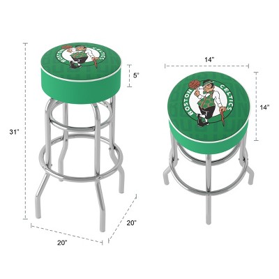 Boston Celtics Green Swivel Bar Stool with Metal Frame