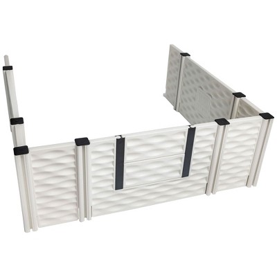 EZwhelp EZclassic 48 Inches Add On Room with Front Panel Set and Doors, 28 Inch Side Panels, Posts with Caps, and 10 Inch Side Panels, White