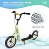 Youth Scooter Kick Scooter for Kids 6-12 with Adjustable Handlebar, 12 Inch Inflatable Wheels ,Widened non-slip Footboard - 4 of 4