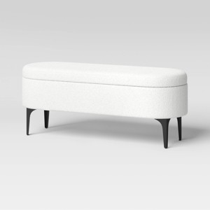 Storage Bench with Metal Legs Cream Boucle - Threshold™ - 1 of 4