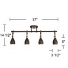 Pro Track Elm Park 4-Head Ceiling or Wall Track Light Fixture Kit Spot Light Brown Oiled Rubbed Bronze Finish Farmhouse Rustic Kitchen 44 1/2" Wide - image 4 of 4