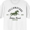 Yellowstone Dutton Ranch Horse Logo Juniors White T-shirt - 2 of 3