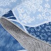 Geometric Trellis Area Rug,Modern Neutral Washable Rugs in Farmhouse Design,Non-Slip Low-Pile Indoor Carpet Blue - 4 of 4