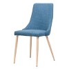 NicBex Polyester Dining Chairs Set of 2,Modern Armless Upholstered Kitchen Chair with Curved Back and Tapered Iron Legs for Dining Room,Kitchen - 4 of 4