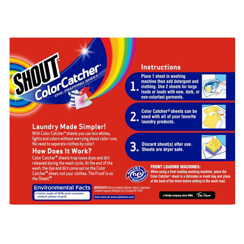 Shout Color Catcher Dye Trapping Sheets - 72ct, 4 of 15