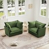 Sectional Modular Sofa Chair Set Of 2,Chenille Fabric Upholstered Living Room Sofa Chairs,Armchairs with removable sofa covers-Coolbibila - 2 of 4