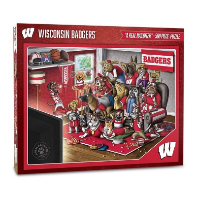 NCAA Wisconsin Badgers Purebred Fans 'A Real Nailbiter' Puzzle - 500pc