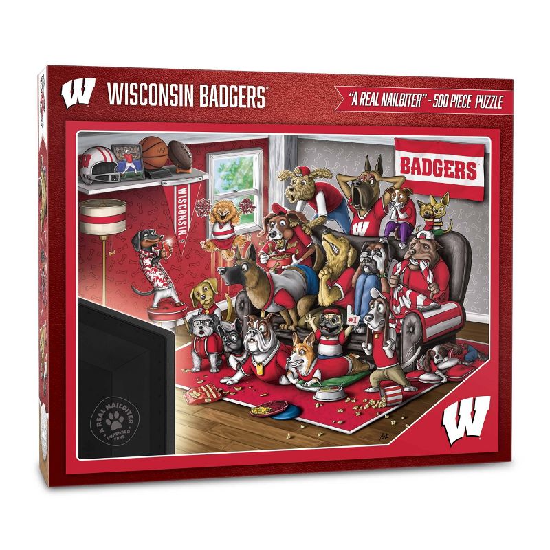 NCAA Wisconsin Badgers Purebred Fans &#39;A Real Nailbiter&#39; Puzzle - 500pc, 1 of 4