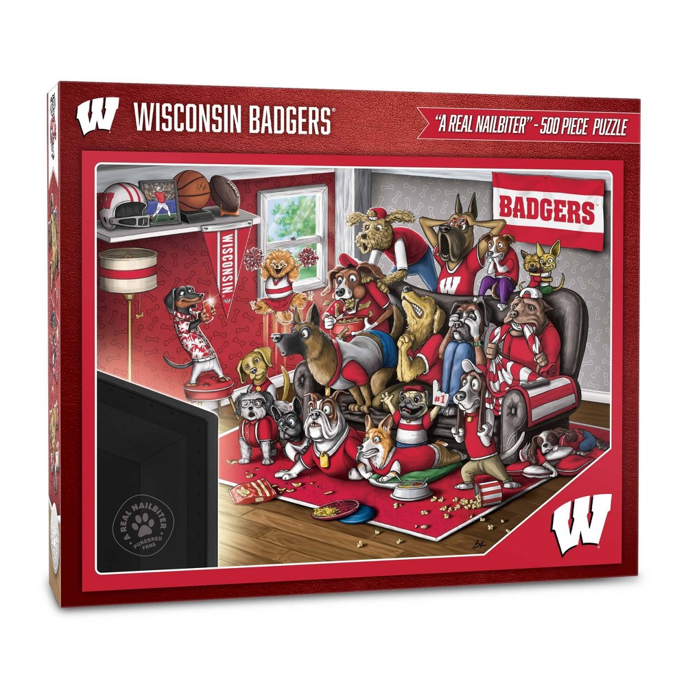 Photos - Jigsaw Puzzle / Mosaic NCAA Wisconsin Badgers Purebred Fans 'A Real Nailbiter' Puzzle - 500pc