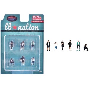 "Liberty Walk LB Nation" 6 piece Diecast Figure Set Limited Edition for 1/64 Scale Models by American Diorama - 1 of 4
