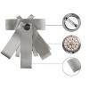 Allegra K Women's Pre-tied Pin Brooch Ribbon Beads Party Bowknot Bow Tie - 4 of 4