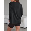 Oversized Long Sleeve T Shirts for Women Fall Winter Blouses 2025 Trendy Basic Crewneck Tees Casual Tunics Workout - 4 of 4