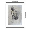 Amanti Art Sketch of a Male Figure by Samira Yanushkova Wood Framed Wall Art Print - 3 of 4