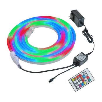 Novelty Lights RGBW Color Changing Mini Neon Flex Rope Light Kit, 16.4 Feet