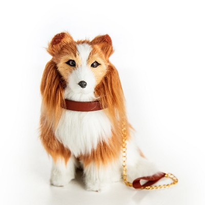 The Queen's Treasures 18 In  Doll  Collie Puppy Dog with Leash and Collar