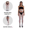 LECHERY Women's Lustrous Silky Shiny Sheer Suspender High-Waisted No Waistband Nylons Pantyhose Tights Stockings (1 Pair) - 3 of 4