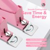 Saviland Nail Clippers with Magnets: Pink Nail Clipper for Nails Cutter with Sizer Magnets 15PCS  (Pink) (Pink) - 4 of 4