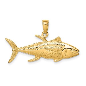 Black Bow Jewelry 14k Yellow Gold Yellowfin Tuna Pendant - 1 of 3