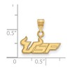 Black Bow Jewelry 14k Yellow Gold Plated Sterling Silver South Florida Bulls NCAA Small Pendant - 2 of 3