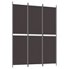 vidaXL 3-Panel Room Divider Brown 59.1"x78.7" Fabric - 2 of 4