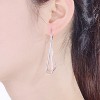 Guili Sterling Silver Rhodium, 18K Rose Gold, or Gold Plated Cubic Zirconia Drop Earrings for a Chic, Timeless, and Elegant Sparkling Look - 2 of 3