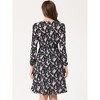 Allegra K Women's Floral Print V-Neck Smocked Waist Midi Dress - 4 of 4