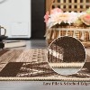Washable Vintage Geometric Rug, Non-Slip Non-Shedding Carpet, Foldable Soft Floor Cover for Living Room Bedroom Dining Room Playroom, Brown 10*13ft - 3 of 4