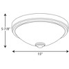Progress Lighting, Linen Collection, 1-Light Flush Mount, Brushed Nickel, White Linen Glass, Material: Steel - 2 of 3
