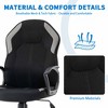 QingMoon Ergonomic Office Chair, Mesh and Tech Fabric Desk Chair, Adjustable Swivel Computer Chair with Lumbar Support for Home Office - 2 of 4