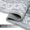 Acekool Vintage Floral Rug - Non Slip Low Pile Indoor Area Rug for Living Room, Bedroom & Dining Room - 4 of 4