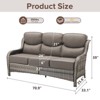 6" Thick Cushion Outdoor Wicker Patio Sofa, All Weather Wicker Outdoor Furniture 3-Seater Sofa High Back Patio Couch for Porch Balcony - 4 of 4