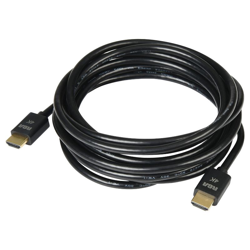 RCA Digital Plus High Speed HDMI® Cable with Ethernet, Black, 1 of 10