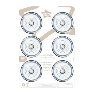 Image of Tommee Tippee Natural Start Silicone Baby Bottle Nipples - Medium Flow - 6pk
